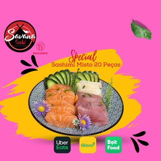 Sashimi Misto 20 Peças