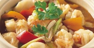190. Tofu giapponese con frutti di mare
