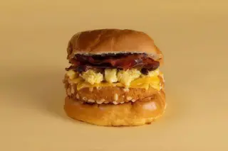 Bacon Cheese Scramble Chicken Burger