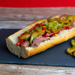 Bocadillo De Lomo Con Pimientos