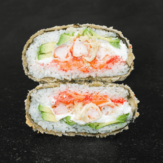 Суші-бургер мікс лосося та креветки
