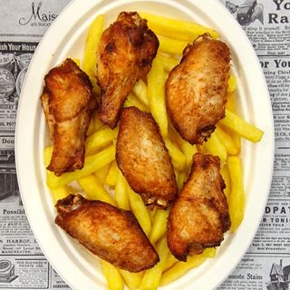 Box Alitas De Pollo Con Patatas (6Uds.)