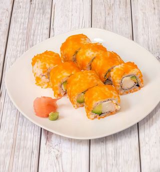 Uramaki Flamed Salmón (8 Pzs.)