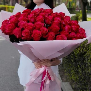 Bukiet różowa róża,50szt