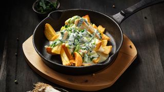 Cartofi cu praz și smântână