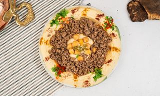 Hummus With Meat (Halal)