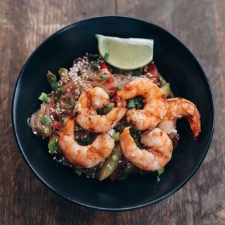 Фунчоза з креветками (350г)