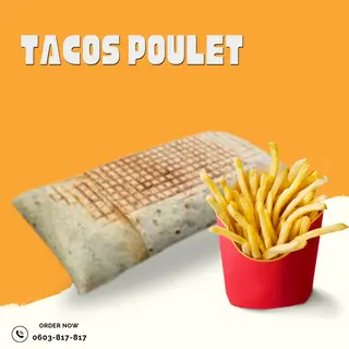 Tacos Poulet - XL  + Frites