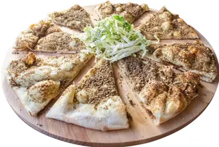 Man'oushe Za'atar pizza