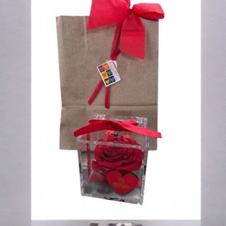 Caja metacrilato rosa eterna