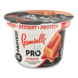 Десерт Premialle Life PRO Protein карамель 10% стакан (160г)