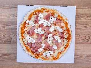 Pizza prosciutto e funghi (38 cm.)