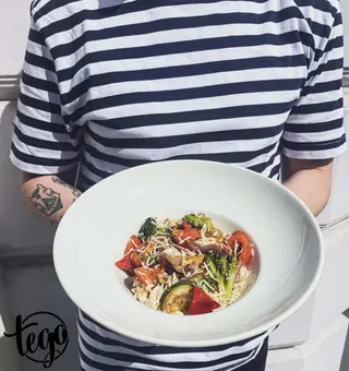 4. Tagliatelle z warzywami WEGE