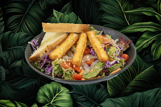 Sałatka z halloumi w miodzie z orzeszkami ziemnymi 100g wegetarian