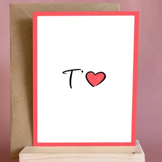 Tarjeta "T'❤️"