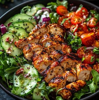 Sałatka z kurczakiem tikka
