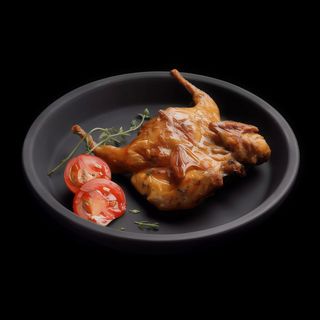 Цыпленок табака с овощами и картошкой