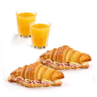 Menu 2 Croissants Misto com 2 Sumos de Laranja
