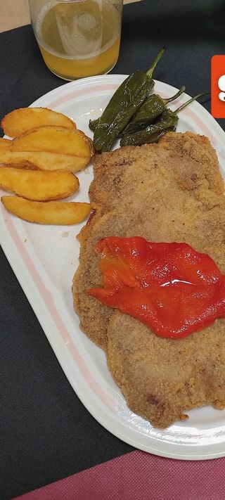 Cachopo L De Morcilla Y Setas con guarnicion