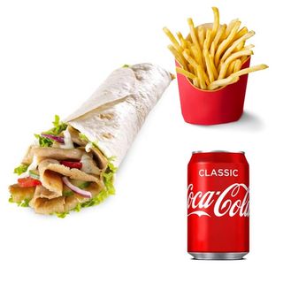 Menú Chicken Durum Kebab + patatas + bebida por solo 9.50€