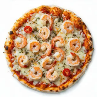 Pizza Gambas al ajillo (mediana)