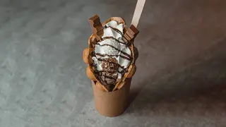 Ferrero heart waffle