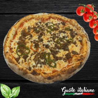 Pizza, viande hachée