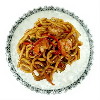 N73-Yaki Udon Con Verdura Y Gambas