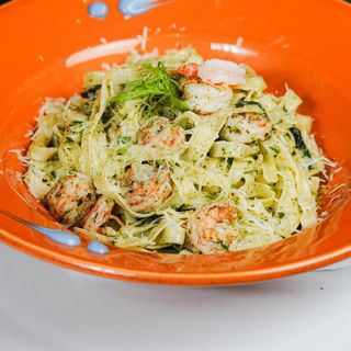 Pasta Gambas Al Pesto