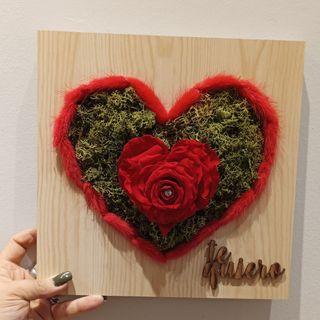 Cuadro corazón rosa