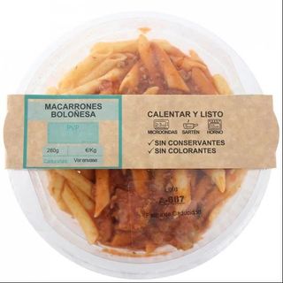 Macarrones Boloñesa Carrefour 280 GR.