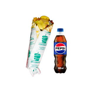 Combo Shaorma Lipie Cheddar Mare + Pepsi 500ml