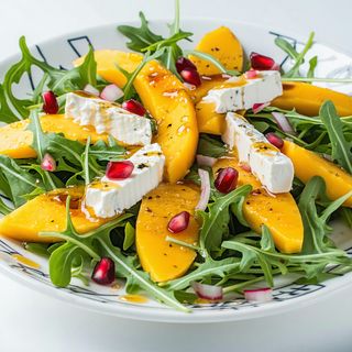Salata cu brânză de capra și mango 150 gr