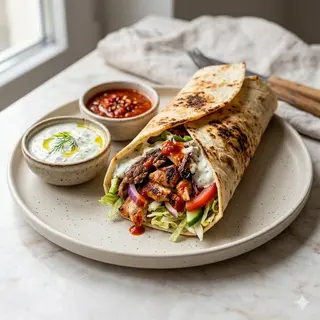 Mixto Con Ensalada Y Salsas