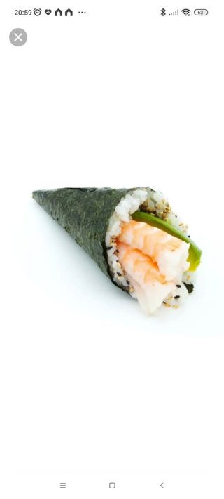 Temaki langostino cocido 