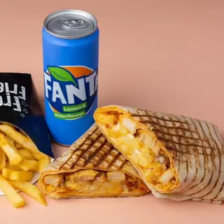 Tacos Escalope + fritte + canette