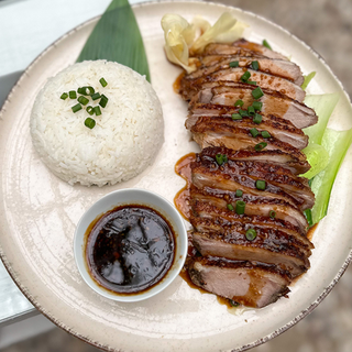 57. Roast duck with garlic sauce