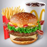 HrBurger Double Beef McMenu