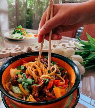 лагман с мясом и перцем (350 гр.)