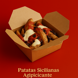 Patatas Sicilianas Agripicantes con Mayo de Caciocavallo