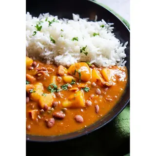 1/2 Chips 1/2 Rice Beans