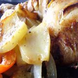 Menú De Pollo Al Horno Con Papas Fritas