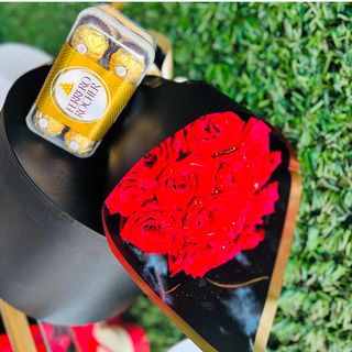 10 rouge avec. Boite chocolat 10