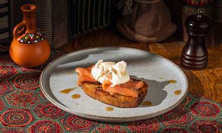 ფრანგული ტოსტი ორაგულით