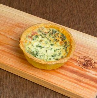 Quiche de Requeijão e Espinafres