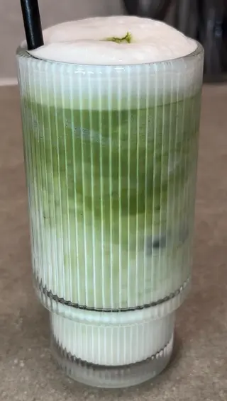 Iced matcha latte