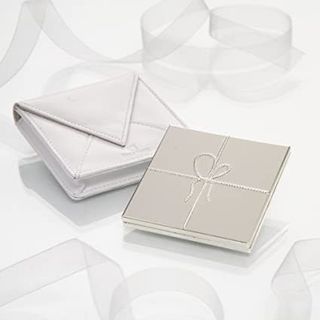 Love Knots VW oglinda poseta argintata in suport piele