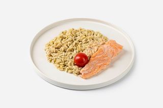 Орзо с лососем 