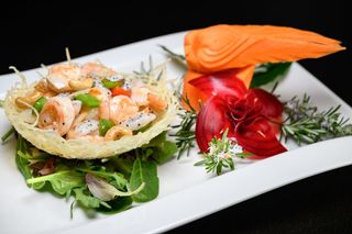 Gamberetti in nido di Rondine