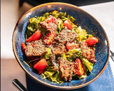 Salată caldă cu vițel